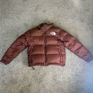 The North Face 1996 Retro Nuptse Puffer Jacket, Womens Medium M, Brown Chocolate